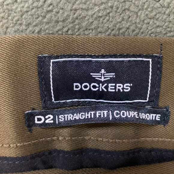 NWT Dockers Signature Khaki Flat Front D2 Straight Mens Pants 38/30 - Picture 4 of 7